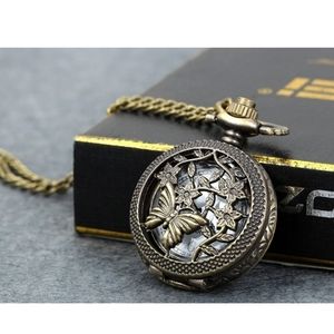 Butterfly pocket watch